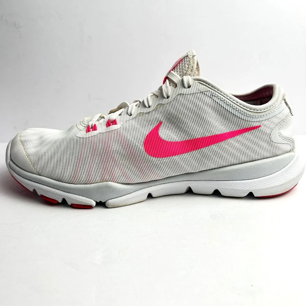 Nike Flex Supreme TR 4 Training Shoes Sneakers White Pink‎ Womens Size 7